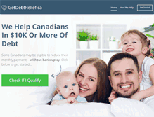Tablet Screenshot of getdebtrelief.ca